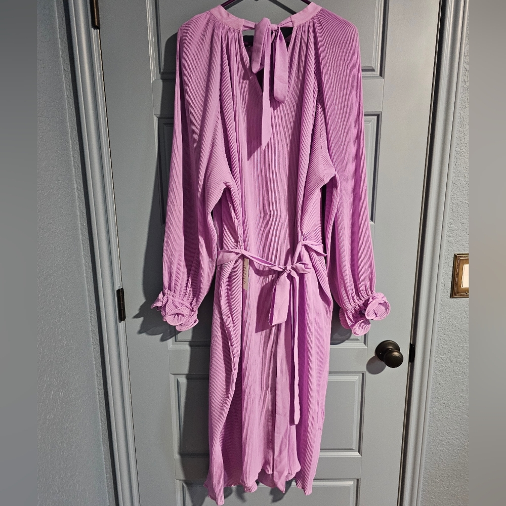 Eloquiu Lavender Long-Sleeve Dress 26/28